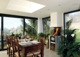 Küchengrill, Wintergarten, Herdfeuer